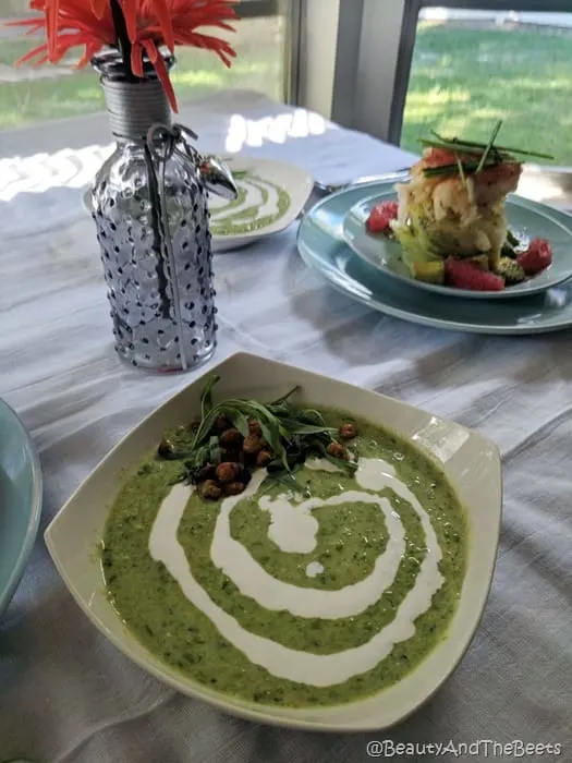 Breakfast at Tiffanys Chilled Pea Soup Beauty and the Beets window