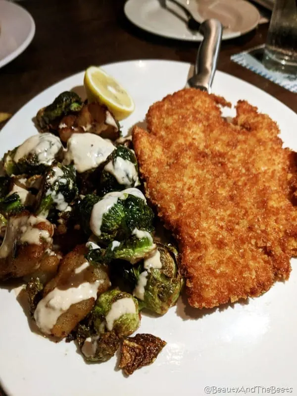 Brussels Sprouts Chicken Schnitzel Yard House Oktoberfest Beauty and the Beets