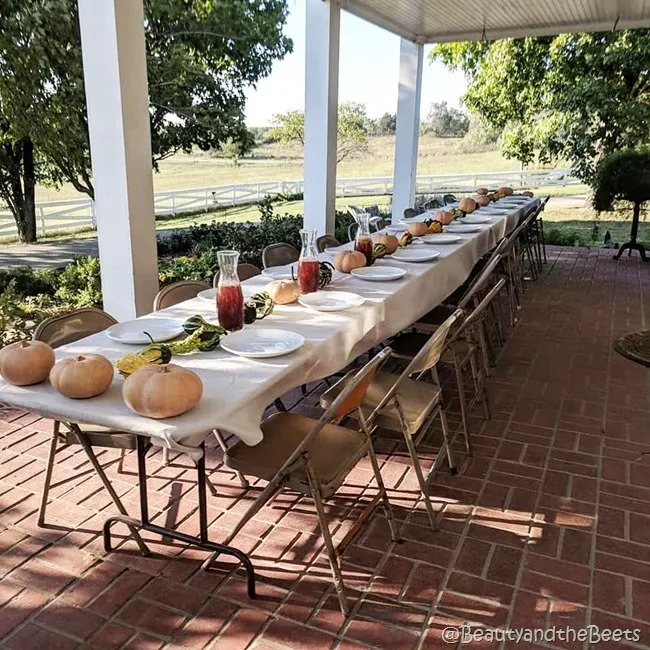 #FarmFoodTour Kansas Beauty and the Beets dinner table