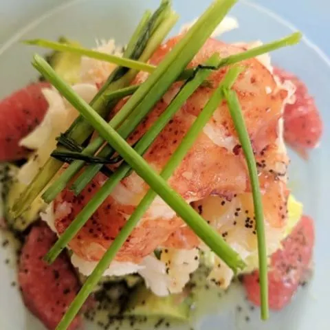 Lobster & Grapefruit Salad with Poppy Seed Dressing