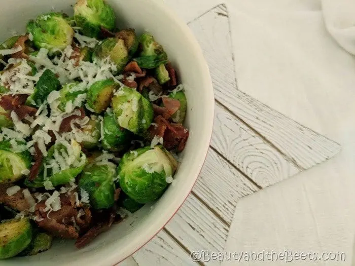 Brussels Sprouts Bacon Parmesan Beauty and the Beets