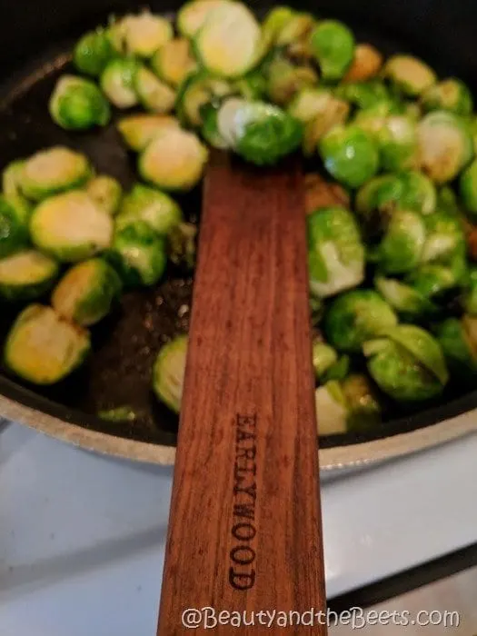Brussels Sprouts sautee Beauty and the Beets