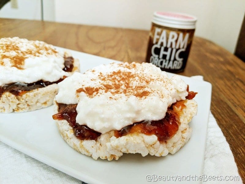 Rice Cake Jam Cottage Cheese Breakfast Beauty and the Beets