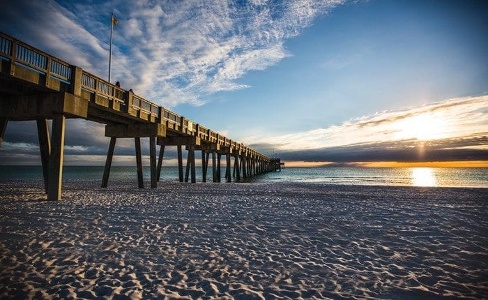 Pier sunset