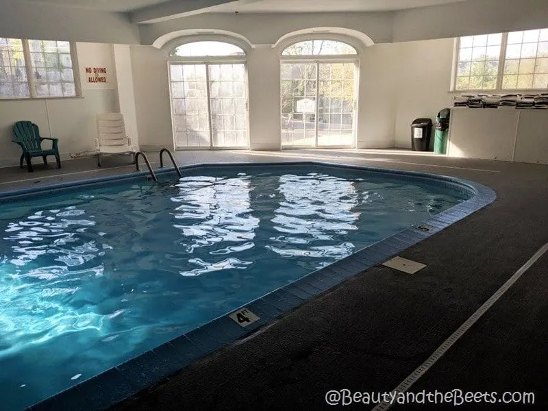 Stone Castle hotel Branson indoor pool Beauty and the Beets