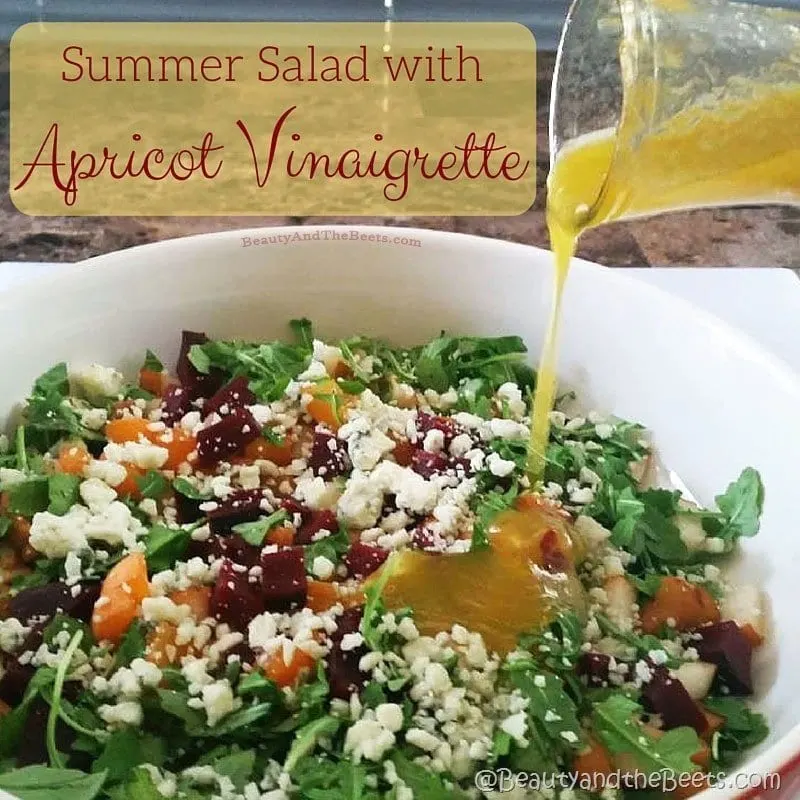 Summer Salad Apricot Vinaigrette Beauty and the Beets social