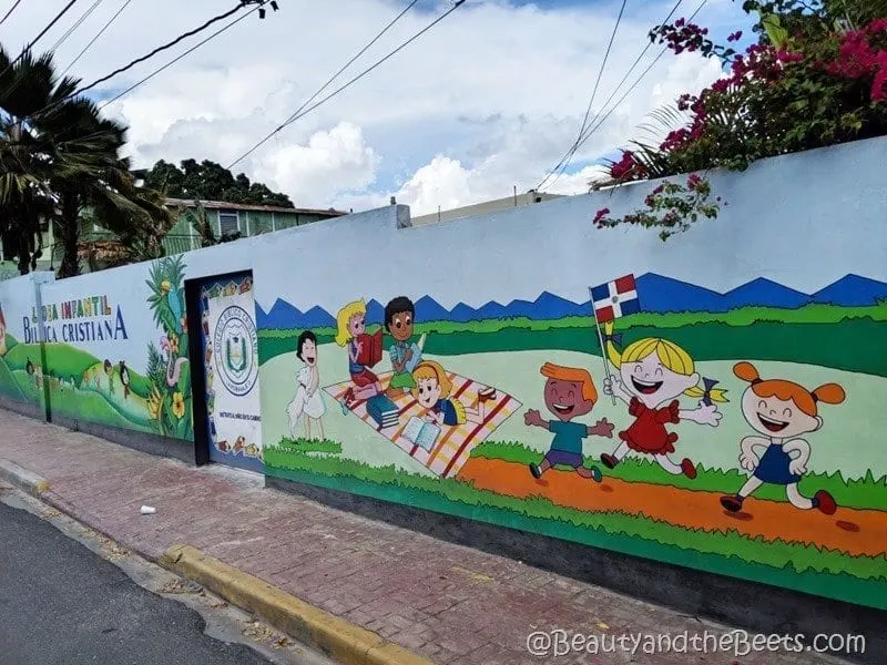 La Romana colorful murals Beauty and the Beets