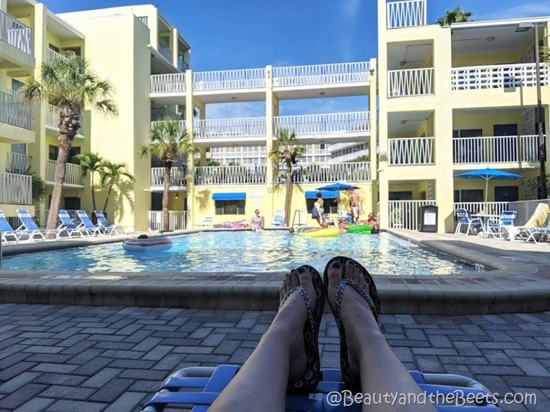 Alden Suites pool relaxing Beauty and the Beets