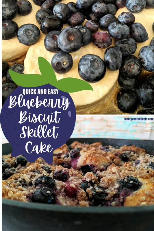 Quick and Easy Blueberry Biscuit Skillet Cake Beauty and the Beets