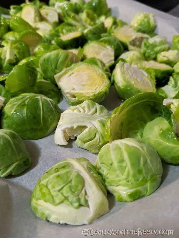 Half Brussels Sprouts Beauty and the Beets