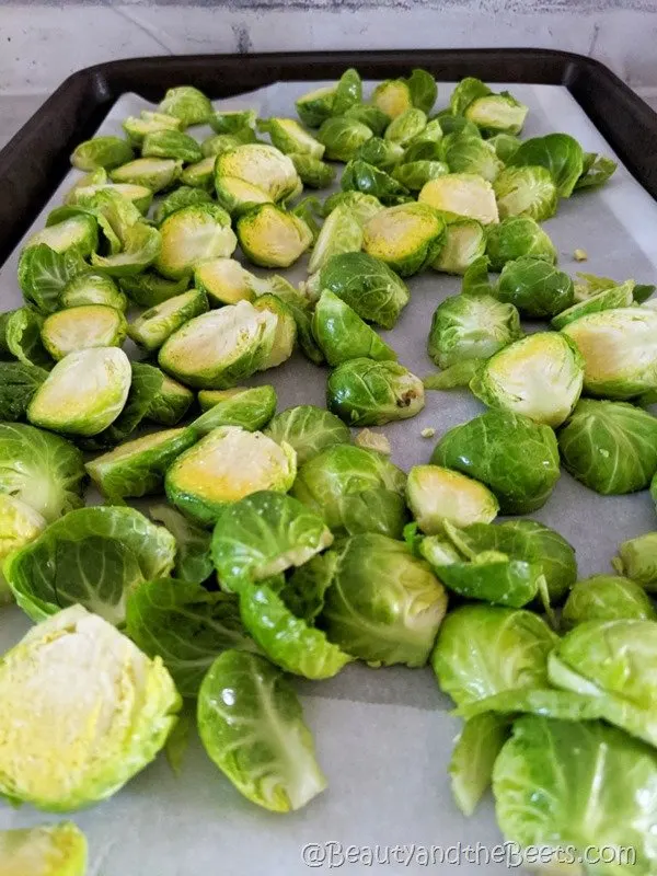 Roast Brussels Sprouts sheet pan Beauty and the Beets