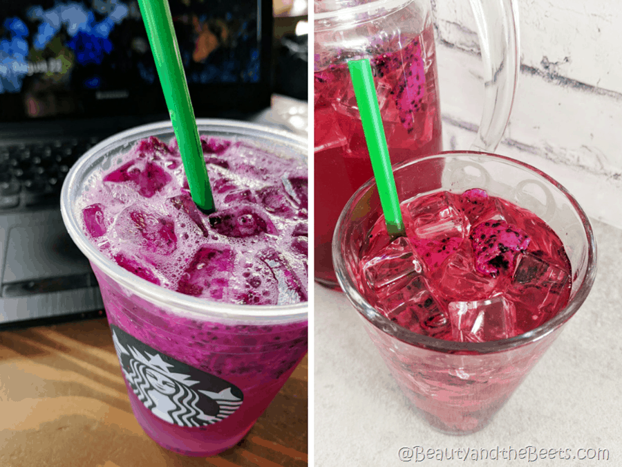 Starbucks Mango Dragon Fruit Refresher copycat Beauty and the Beets