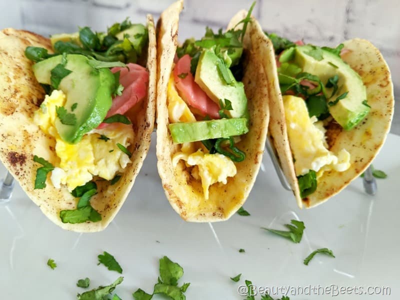 Breakfast Tacos trio Beauty and the Beets