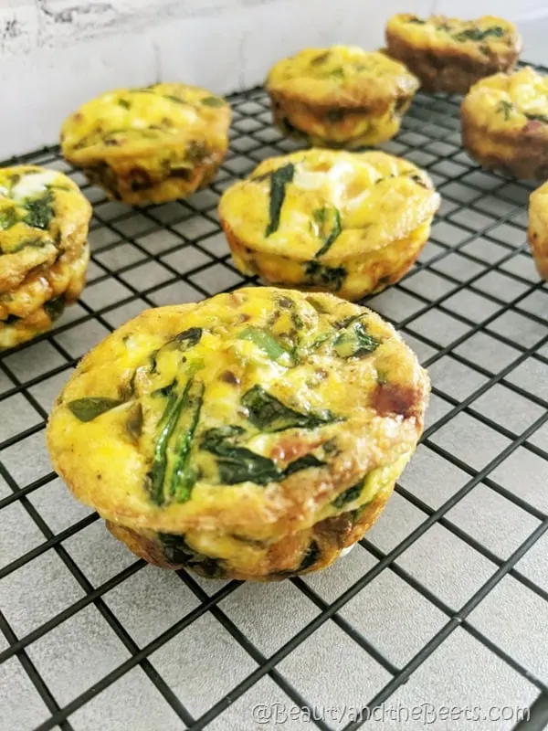 Egg Bites on a rack Beauty and the Beets