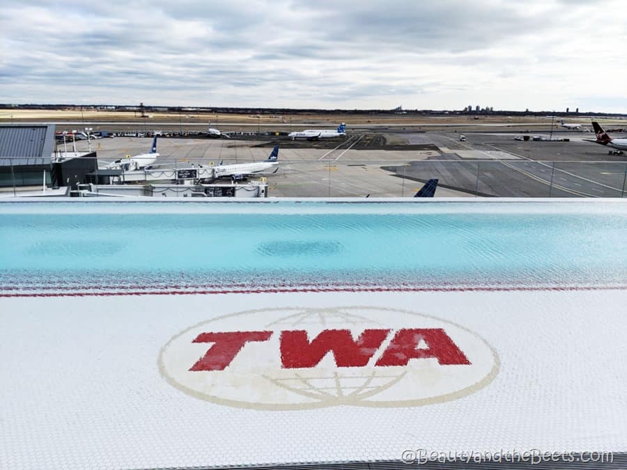 TWA Hotel infinity pool Beauty and the Beets