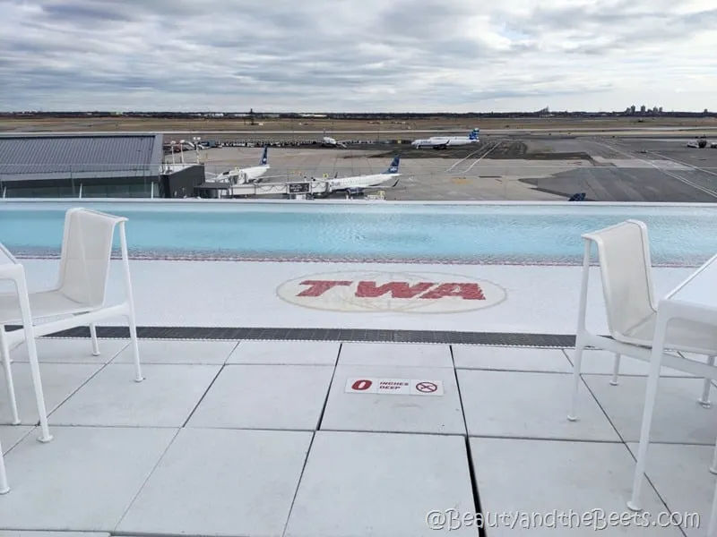 infinity pool deck TWA Hotel Beauty and the Beets