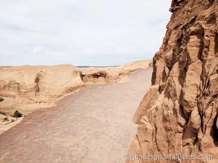 hiking to the Delicate Arch ledge Beauty and the Beets