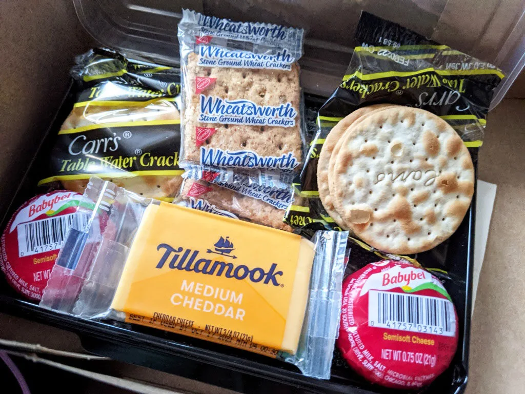 The cheese and crackers snack box