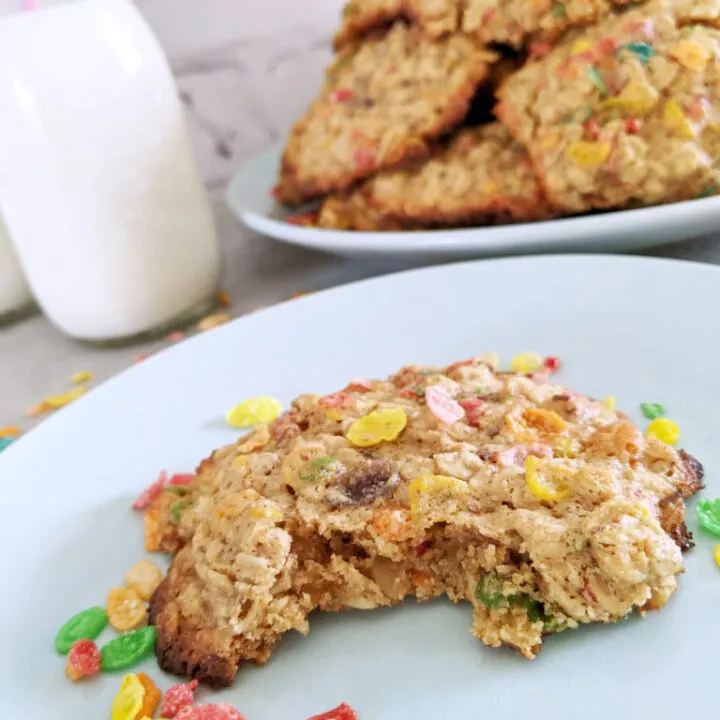 Fruity Pebbles Cereal Breakfast Cookies