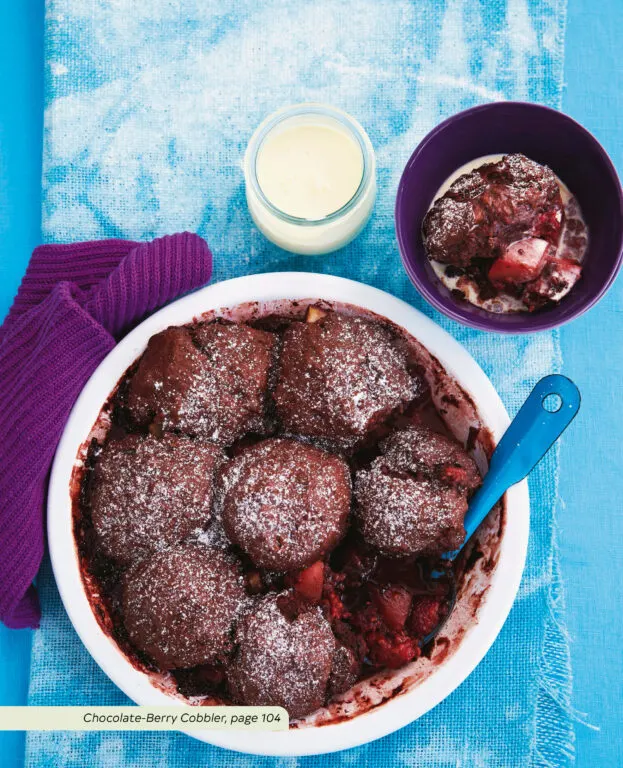 Chocolate Berry Cobbler from the "Quick and Easy Vegetarian Cookbook" Anna-Marie Walsh