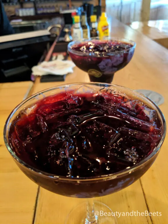 Huckleberry Margaritas atop Mt Roberts in Juneau, Alaska