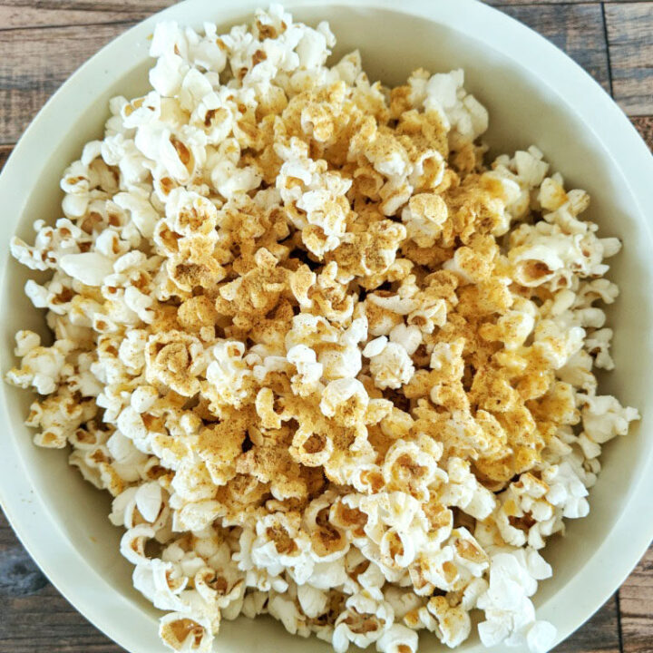 Festive and Spicy Nacho Popcorn 