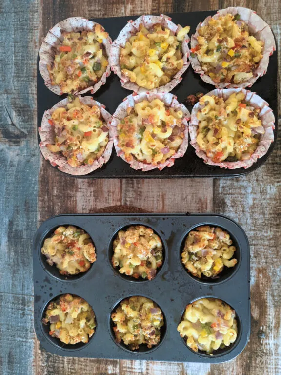 pizza mac and cheese bites muffin tin