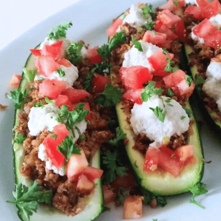 Vegan Zucchini Boats